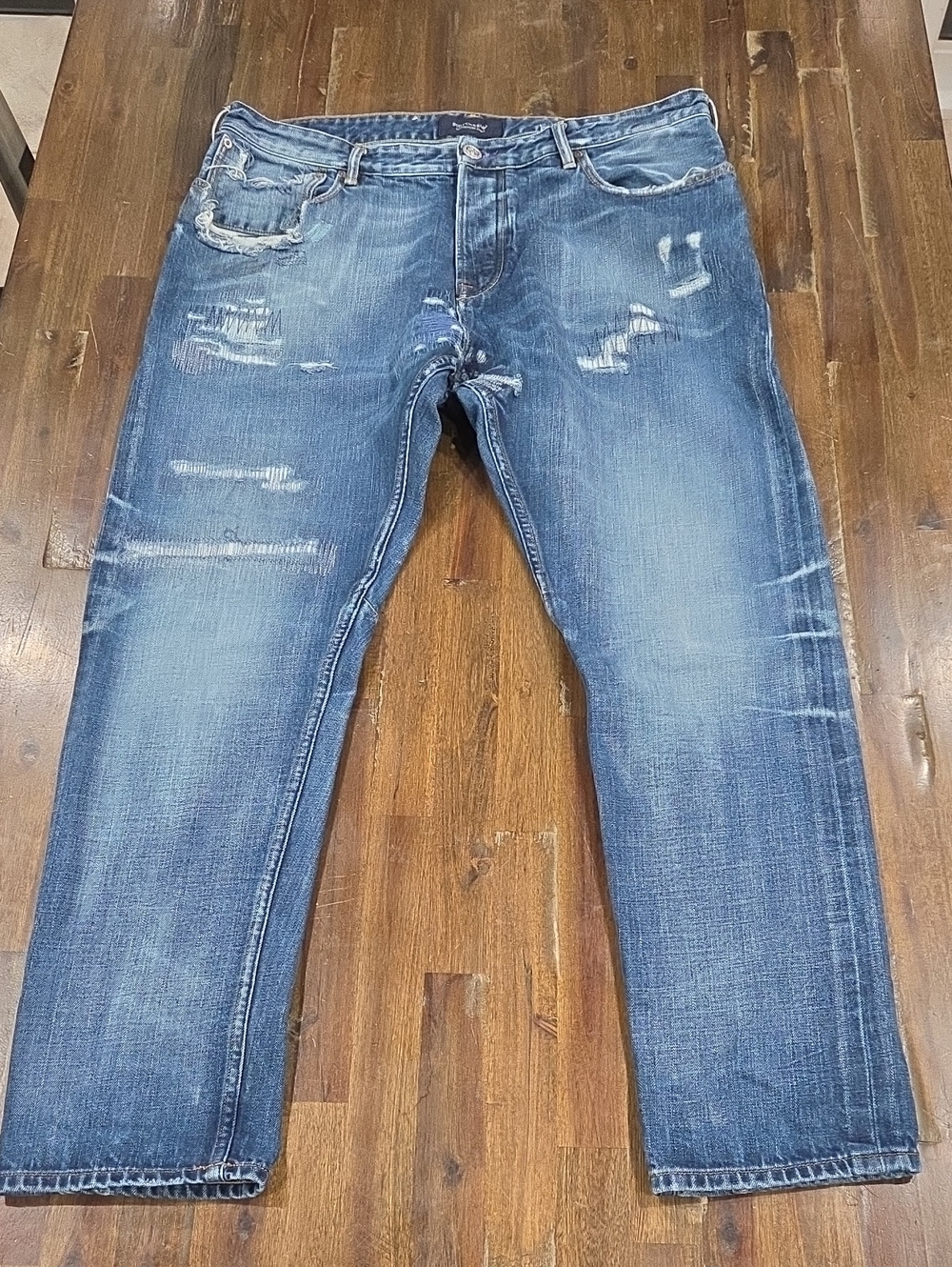 Scotch & Soda Men's Dean  Distressed Relaxed Jeans